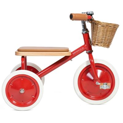 Rode driewieler met duwstang - Trike Red
